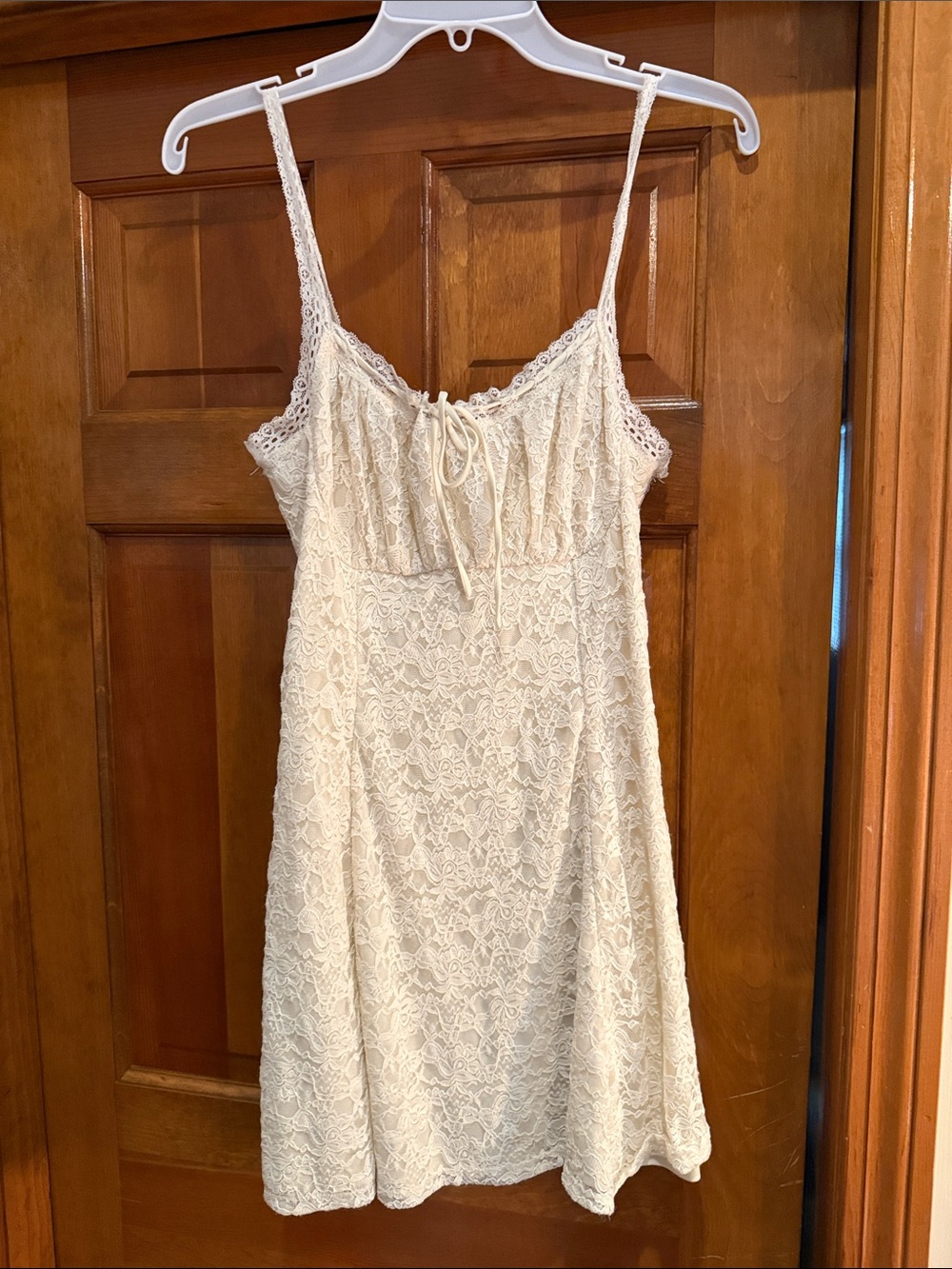 Windsor Cream Lace Camisole with Tie-Front